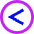 Less Than Sign Circle Icon from Sharp Neon Set