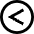 Less Than Sign Circle Icon from Sharp Line Set