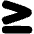 More Than Equal Symbol Icon from Plump Solid Set