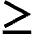 More Than Equal Symbol Icon from Sharp Solid Set