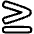 More Than Equal Symbol Icon from Plump Line Set