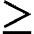 More Than Equal Symbol Icon from Sharp Line Set