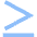 More Than Equal Symbol Icon from Sharp Flat Set