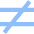 Not Equal Sign Icon from Sharp Flat Set