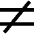Not Equal Sign Icon from Sharp Remix Set