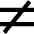 Not Equal Sign Icon from Sharp Solid Set
