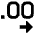 Number Decimal Increase Icon from Sharp Solid Set