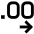 Number Decimal Increase Icon from Sharp Line Set