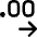 Number Decimal Increase Icon from Core Line Set