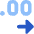 Number Decimal Increase Icon from Core Flat Set