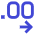 Number Decimal Increase Icon from Sharp Duo Set