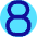 Number Eight Icon from Sharp Pop Set