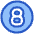 Number Eight Circle Icon from Plump Duo Set