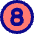 Number Eight Circle Icon from Core Pop Set | Free Download as SVG Vector and Transparent PNG | Streamline icons