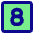 Number Eight Square Icon from Core Pop Set