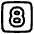 Number Eight Square Icon from Plump Line Set