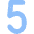 Number Five Icon from Core Flat Set