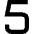 Number Five Icon from Sharp Solid Set