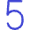 Number Five Icon from Core Duo Set
