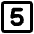 Number Five Square Icon from Core Remix Set