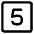 Number Five Square Icon from Core Line Set