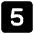 Number Five Square Icon from Core Solid Set