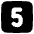 Number Five Square Icon from Plump Solid Set