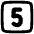 Number Five Square Icon from Plump Remix Set