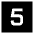 Number Five Square Icon from Sharp Solid Set