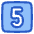 Number Five Square Icon from Plump Duo Set