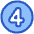 Number Four Circle Icon from Plump Duo Set