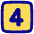 Number Four Square Icon from Plump Pop Set