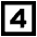 Number Four Square Icon from Sharp Remix Set