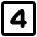 Number Four Square Icon from Core Remix Set