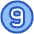 Number Nine Circle Icon from Plump Duo Set