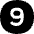 Number Nine Circle Icon from Flex Solid Set