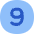 Number Nine Circle Icon from Flex Flat Set