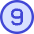 Number Nine Circle Icon from Core Duo Set