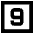 Number Nine Square Icon from Sharp Remix Set