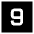 Number Nine Square Icon from Sharp Solid Set