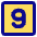 Number Nine Square Icon from Core Pop Set