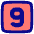 Number Nine Square Icon from Plump Pop Set