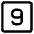 Number Nine Square Icon from Core Line Set