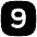 Number Nine Square Icon from Flex Solid Set