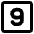 Number Nine Square Icon from Core Remix Set