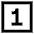 Number One Square Icon from Sharp Line Set