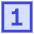 Number One Square Icon from Sharp Duo Set