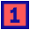 Number One Square Icon from Sharp Pop Set