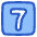 Number Seven Square Icon from Plump Duo Set