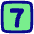 Number Seven Square Icon from Plump Pop Set